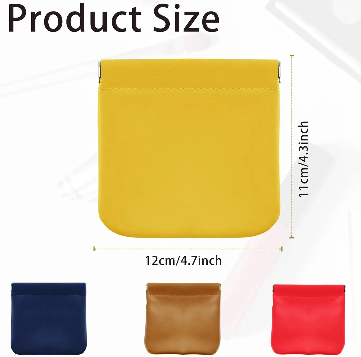 4Pcs Pocket Cosmetic Bag for Purses, Leather Small Makeup Bag Cosmetic Pouch for Women, Portable No Zipper Makeup Pouch Coin Purse Jewelry Pouch Travel Storage for Cosmetics Headphones Jewelry