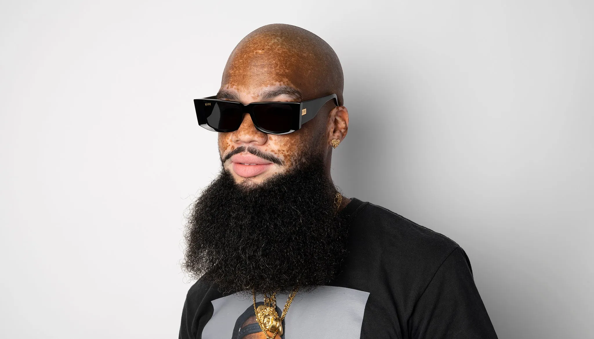 9FIVE Angelo Black & 24K Gold Sunglasses