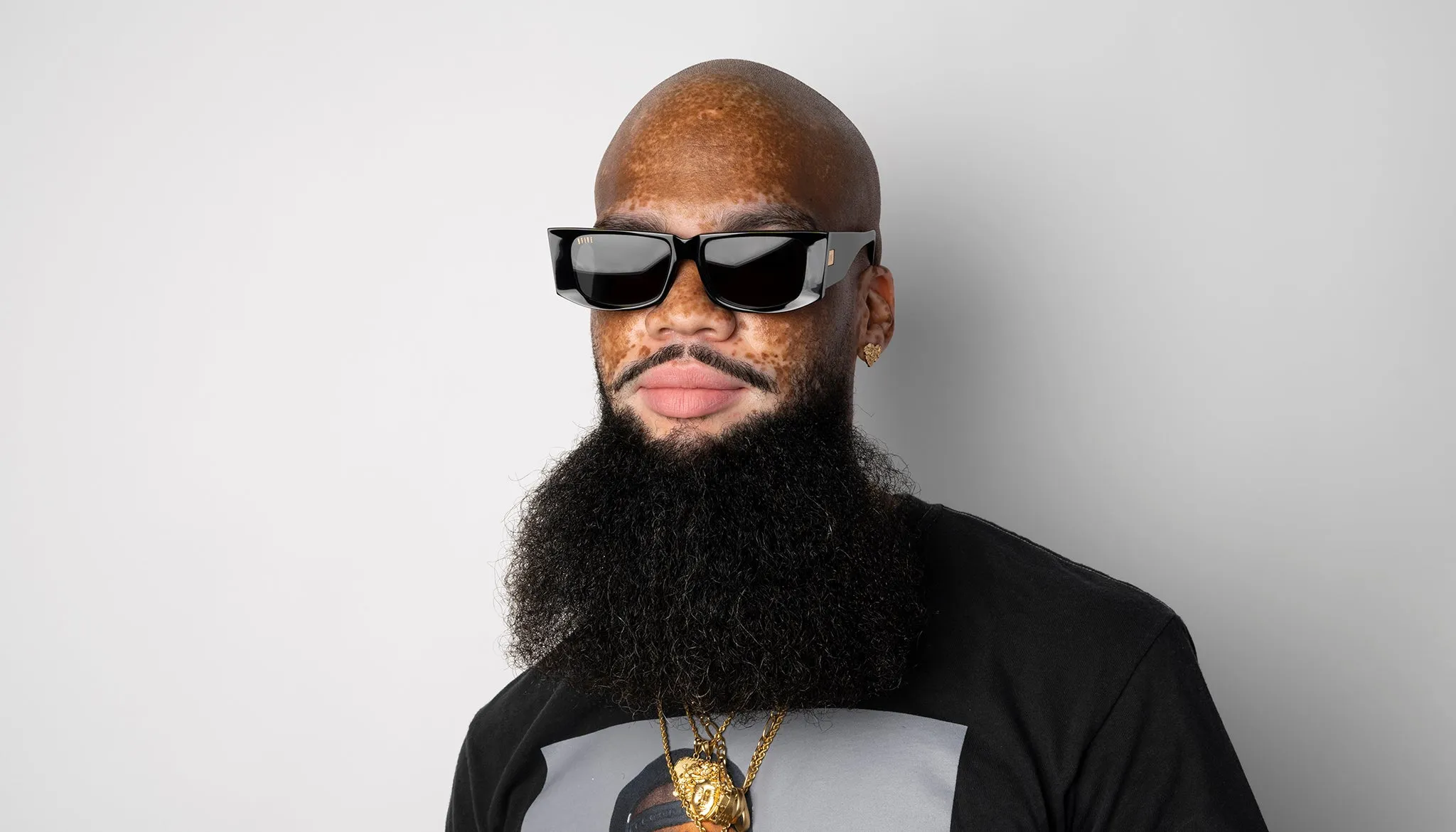 9FIVE Angelo Black & 24K Gold Sunglasses
