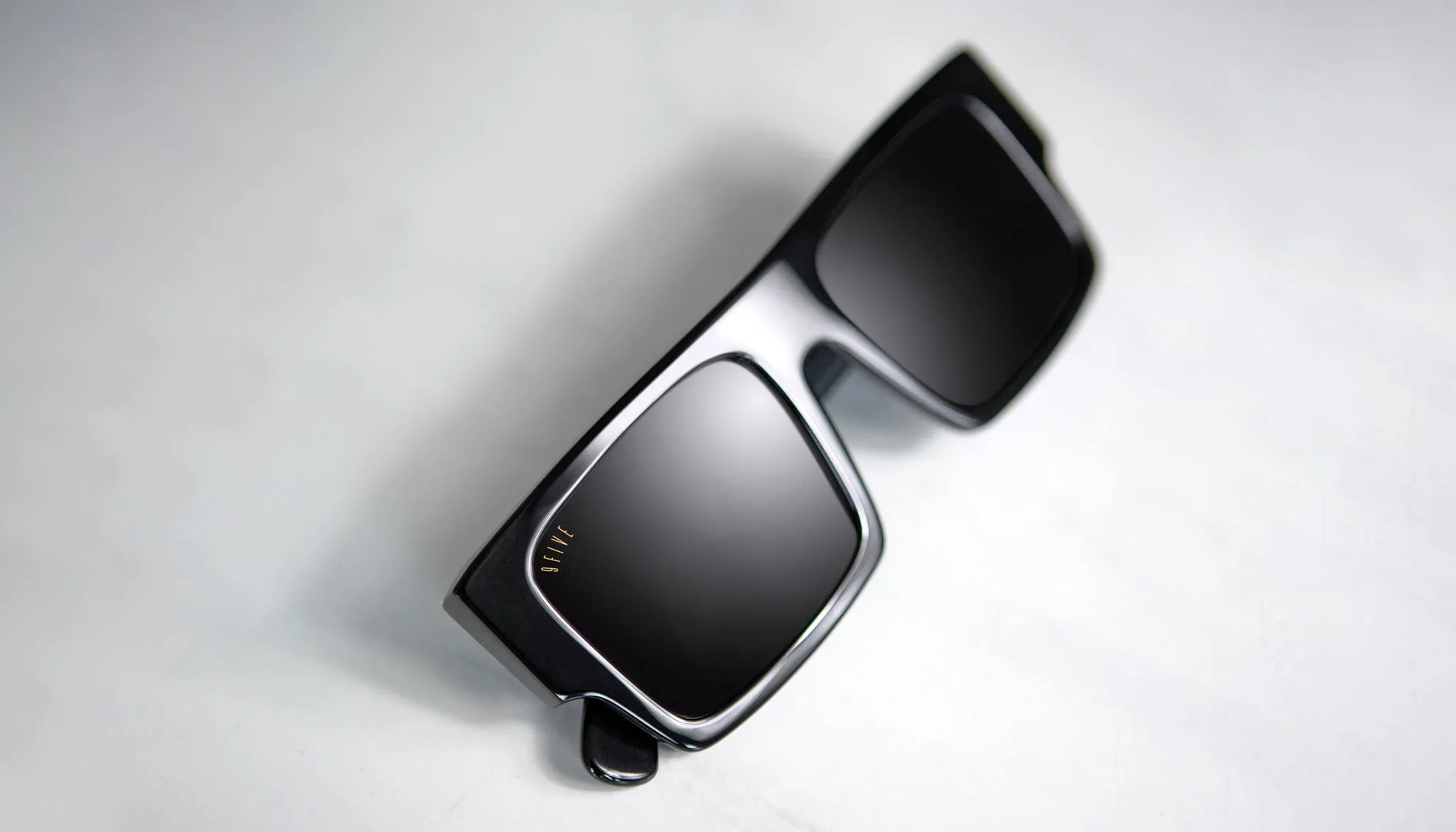 9FIVE Diego Black & 24K Gold Sunglasses