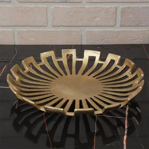 Ajra Flora Serving Tray - Golden