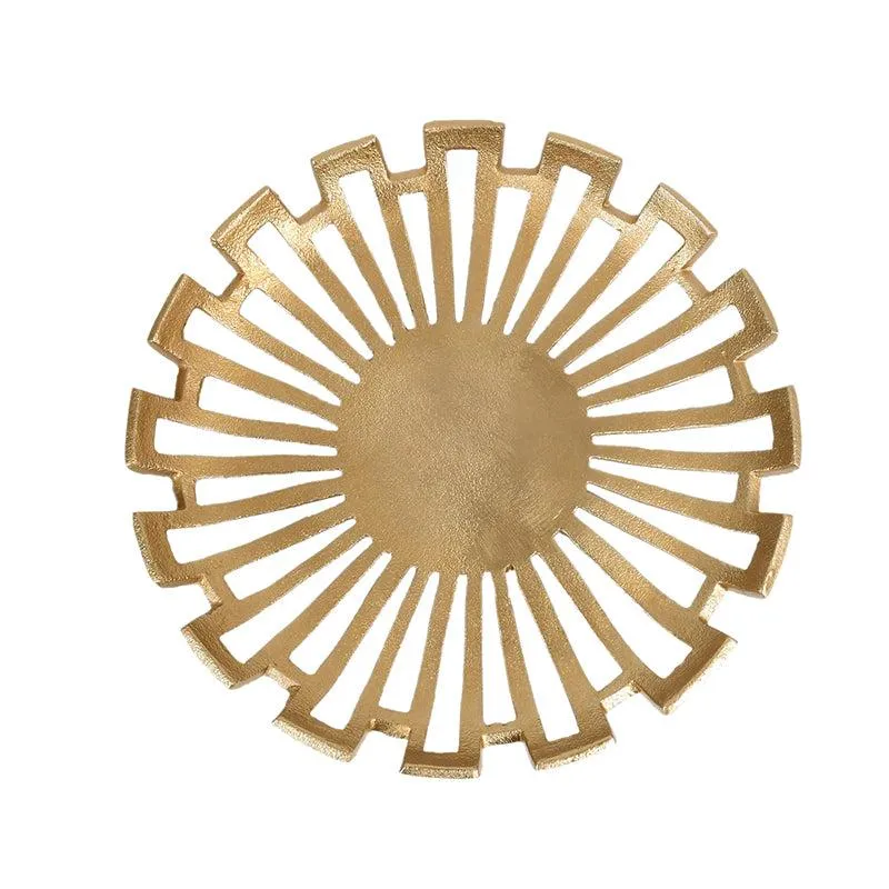 Ajra Flora Serving Tray - Golden