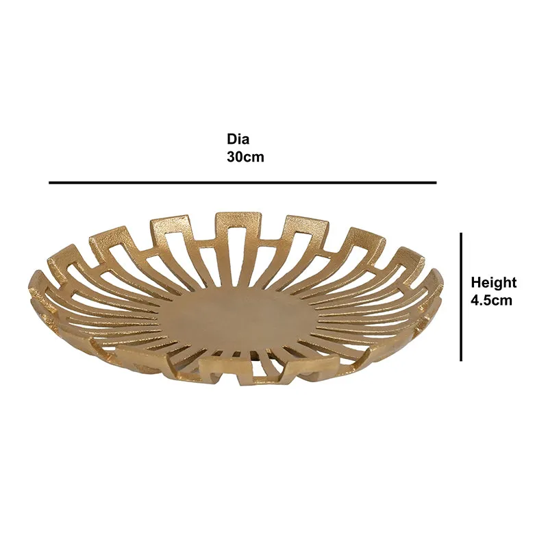 Ajra Flora Serving Tray - Golden