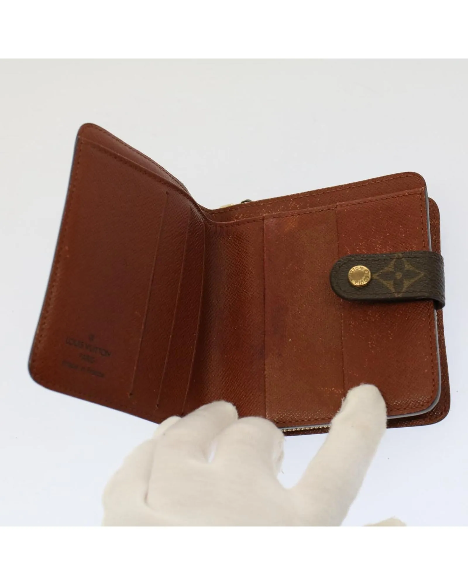Authentic Monogram Compact Zip Wallet