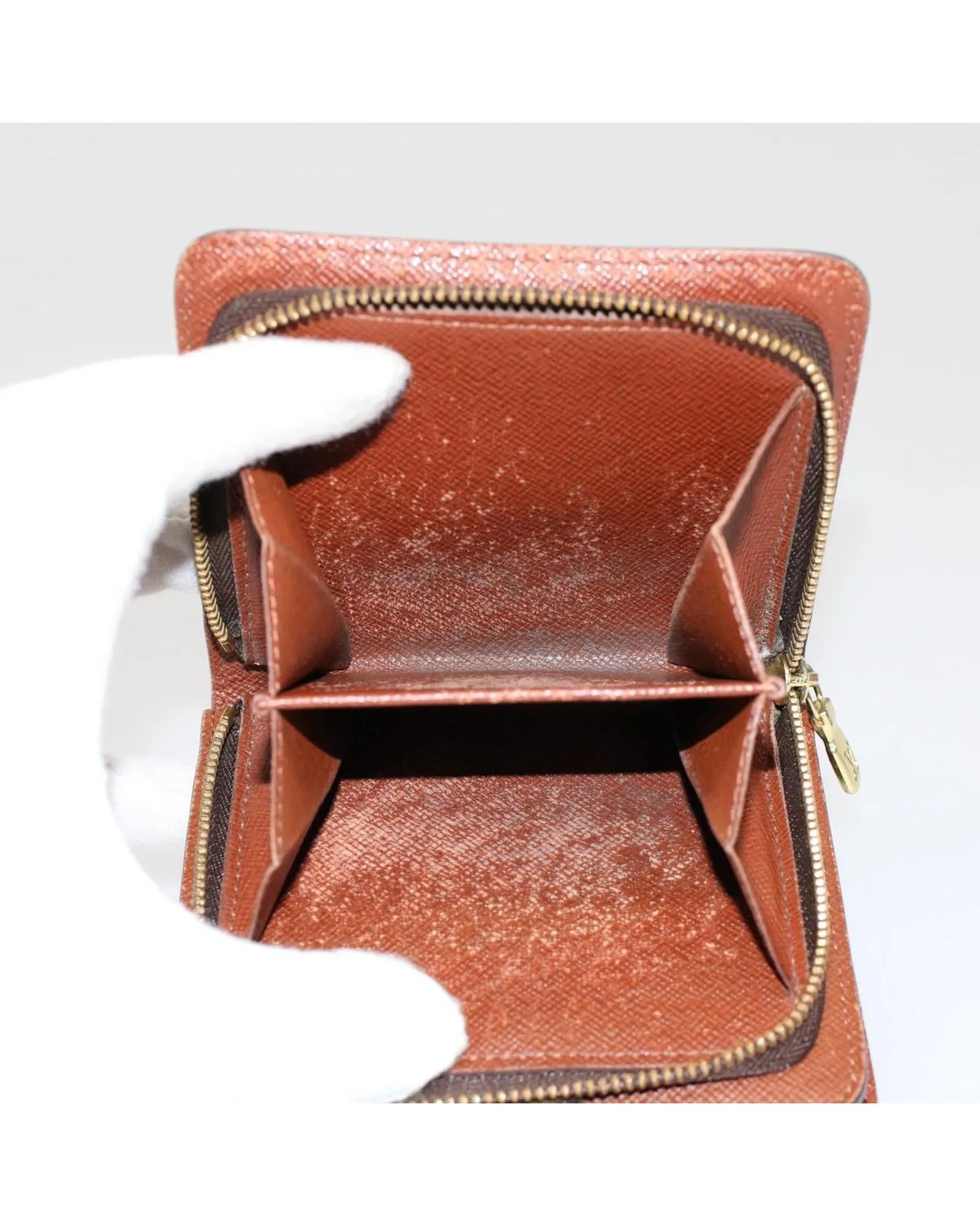Authentic Monogram Compact Zip Wallet