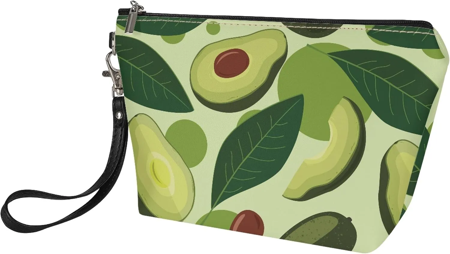 Avocado Print Makeup Bag Small Cosmetic Bags Waterproof Travel Makeup Pouch with Zipper Great Gifts for Women