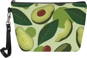 Avocado Print Makeup Bag Small Cosmetic Bags Waterproof Travel Makeup Pouch with Zipper Great Gifts for Women