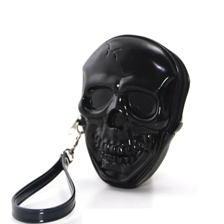 Black Skull Wristlet Purse