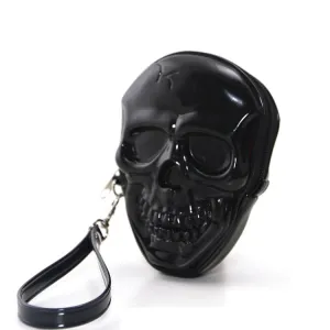 Black Skull Wristlet Purse