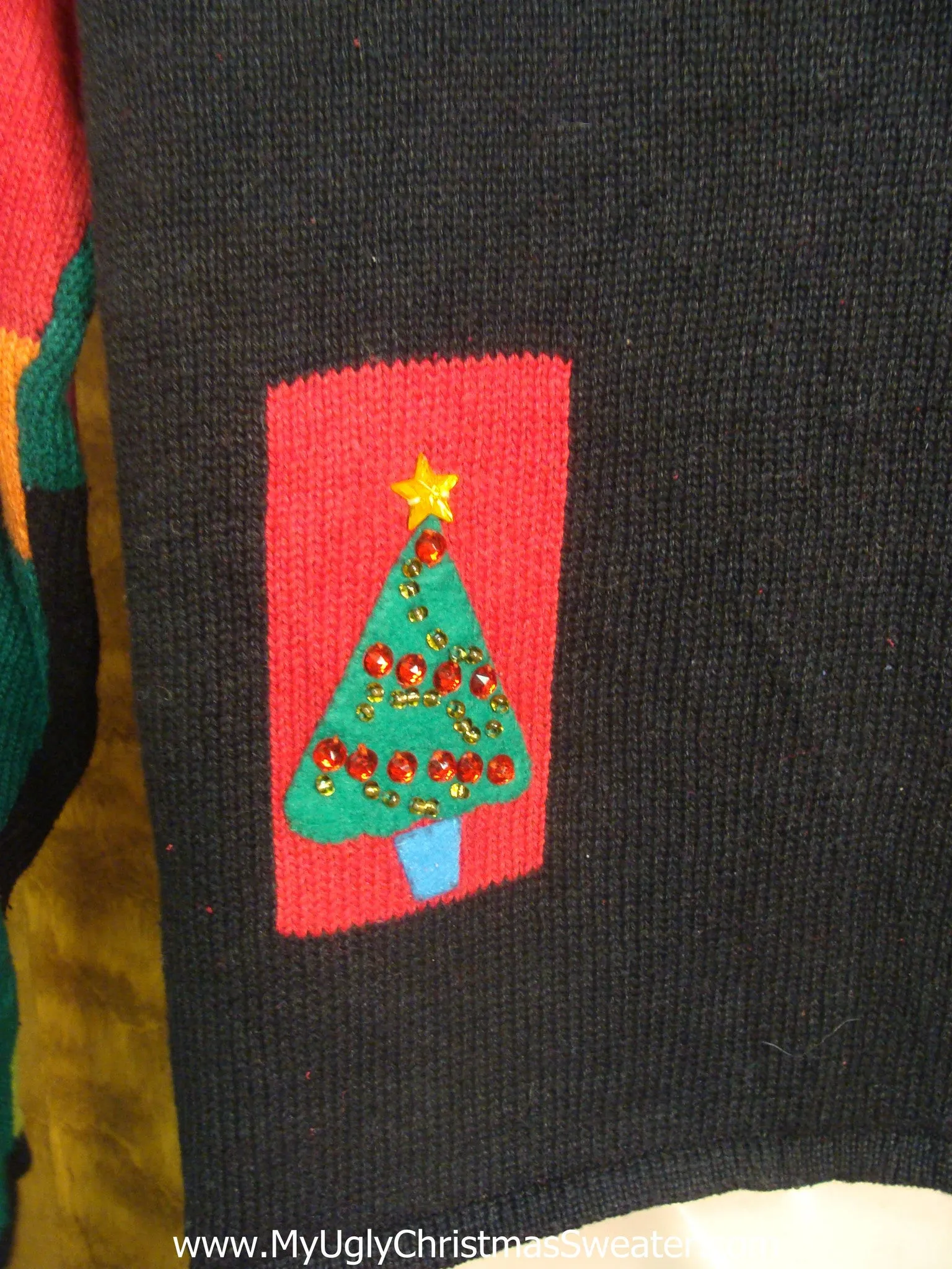 Bling Christmas Trees Ugly Xmas Sweater