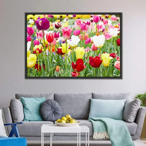 Blooming Tulips Canvas Wall Art