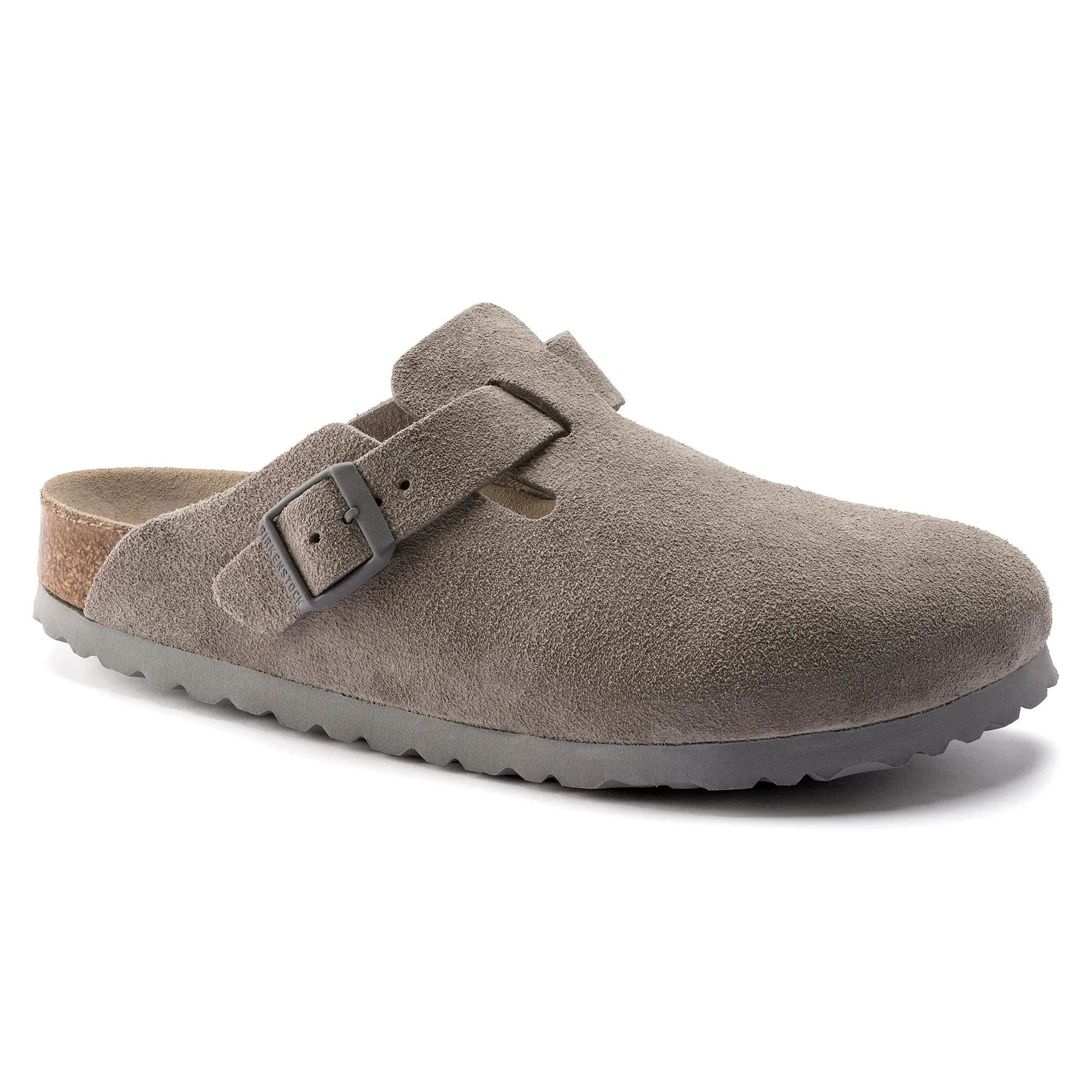 Boston Suede Leather in Stone Coin (Soft Footbed)