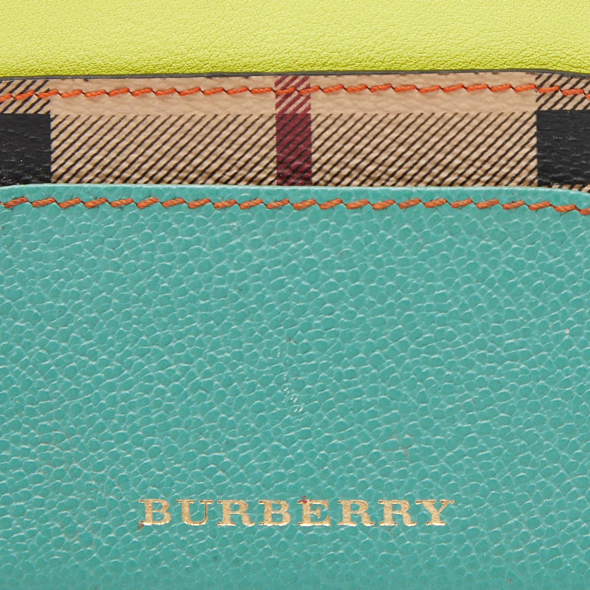 BURBERRY Multicolor Leather and Coated Canvas Card Holder
