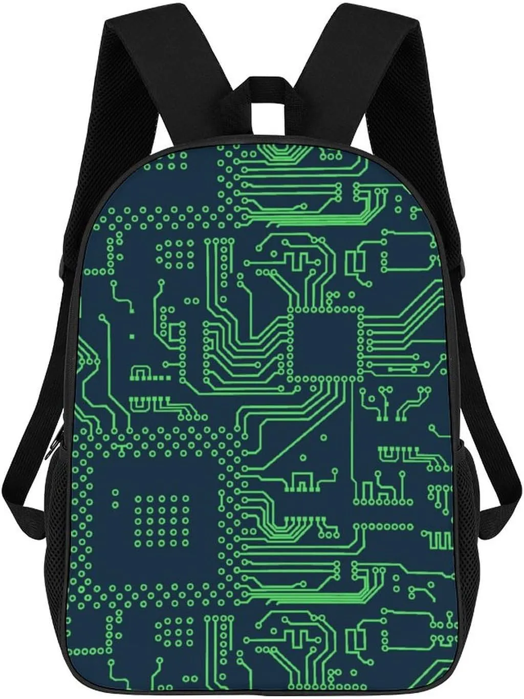 Circuit Board Pattern Unisex Backpack 17" Casual Daypacks Simple Shoulders Bag for Camping Hiking Travel Gear