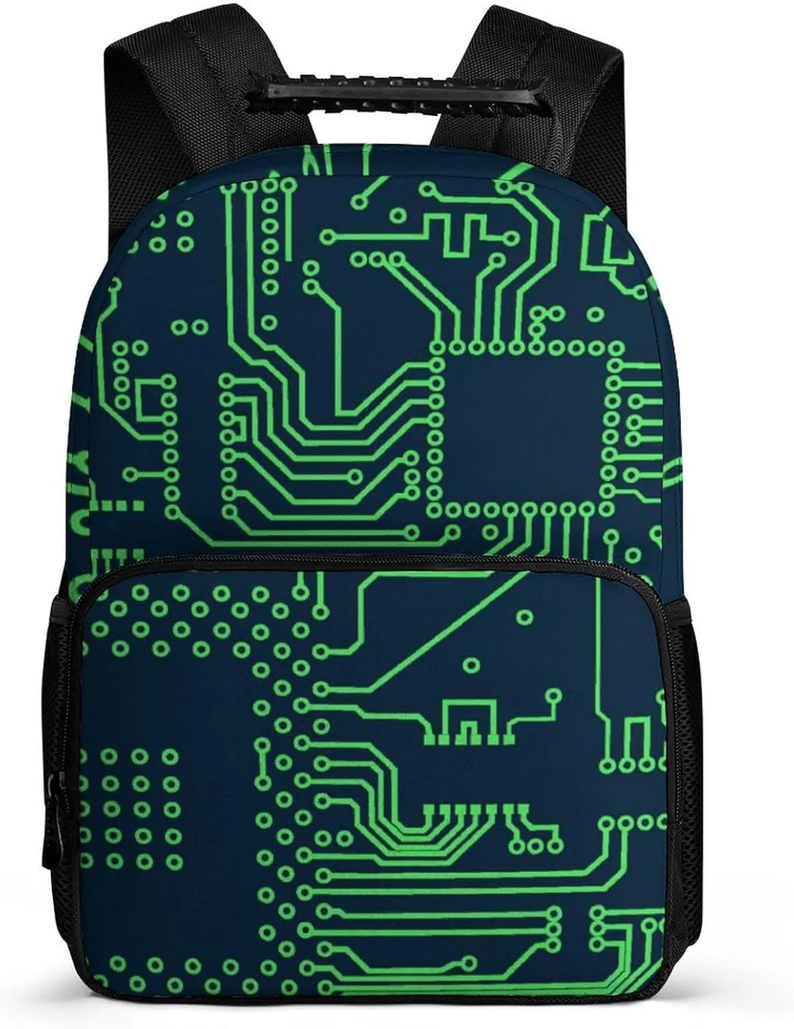 Circuit Board Pattern Unisex Backpack Casual Daypacks 16" Shoulders Bag for Camping Hiking Travel Gear