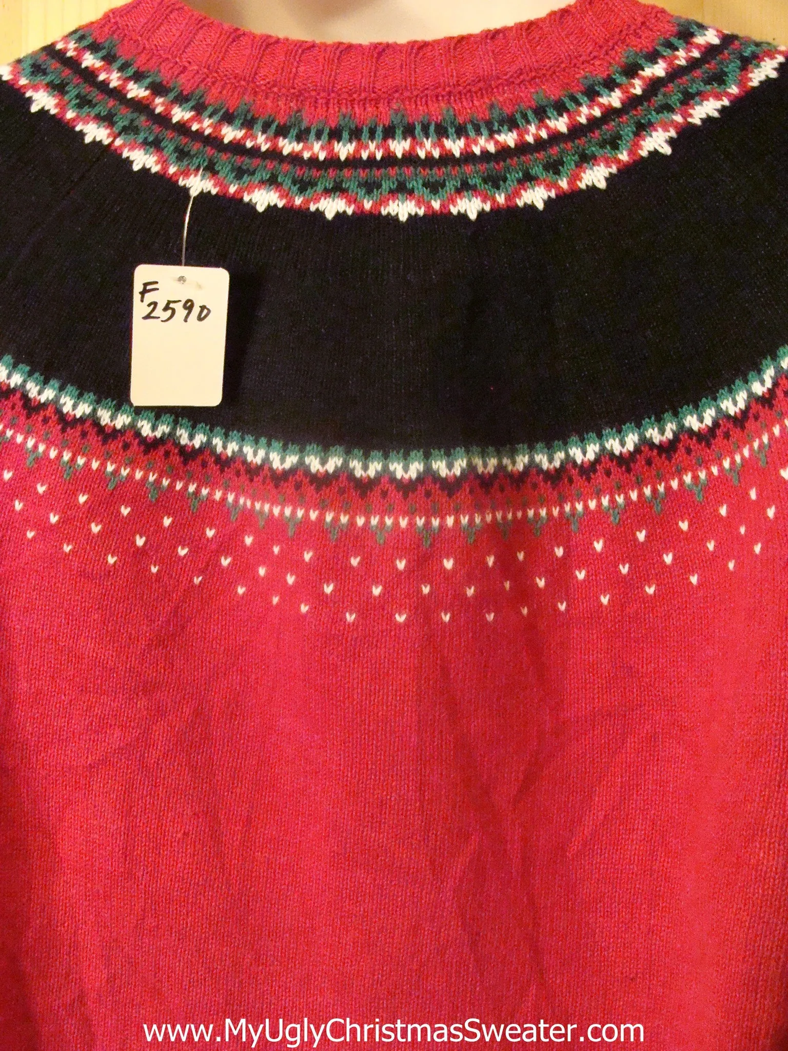 Classic Poinsettia and Ivy Ugly Christmas Sweater