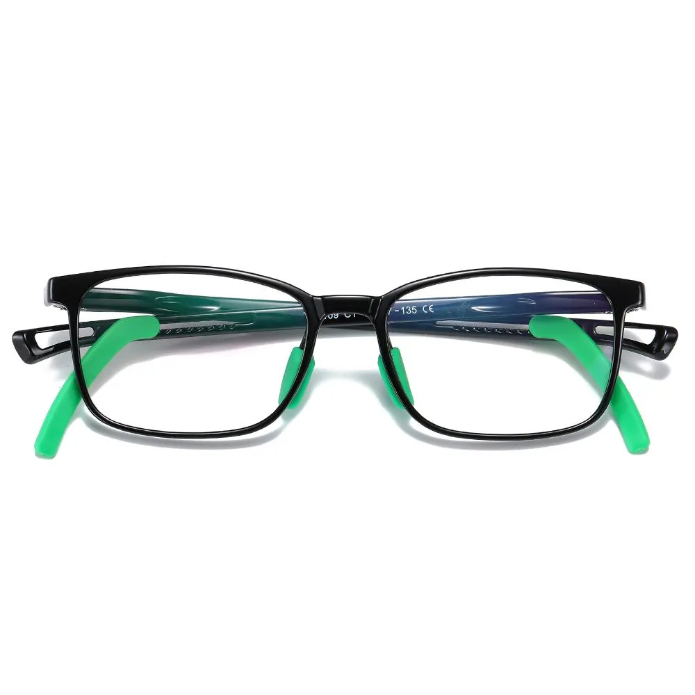 Clever - (Age 5-13)Children Non-slip Blue Light Blocking Glasses-Black