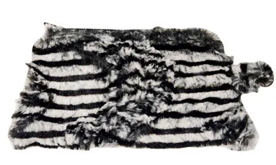 Coin Purse & Cosmetic Bag - Luxury Faux Fur in Tipsy Zebra