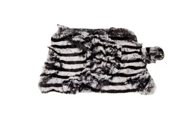 Coin Purse & Cosmetic Bag - Luxury Faux Fur in Tipsy Zebra