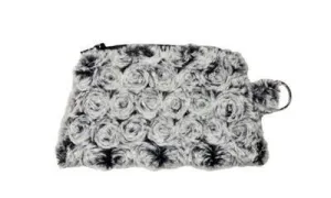 Coin Purse & Cosmetic Bag - Rosebud Faux Fur (Limited Availability)