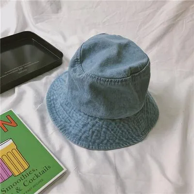 Denim Teenage Fashion 90S Fisherman Bucket Hat