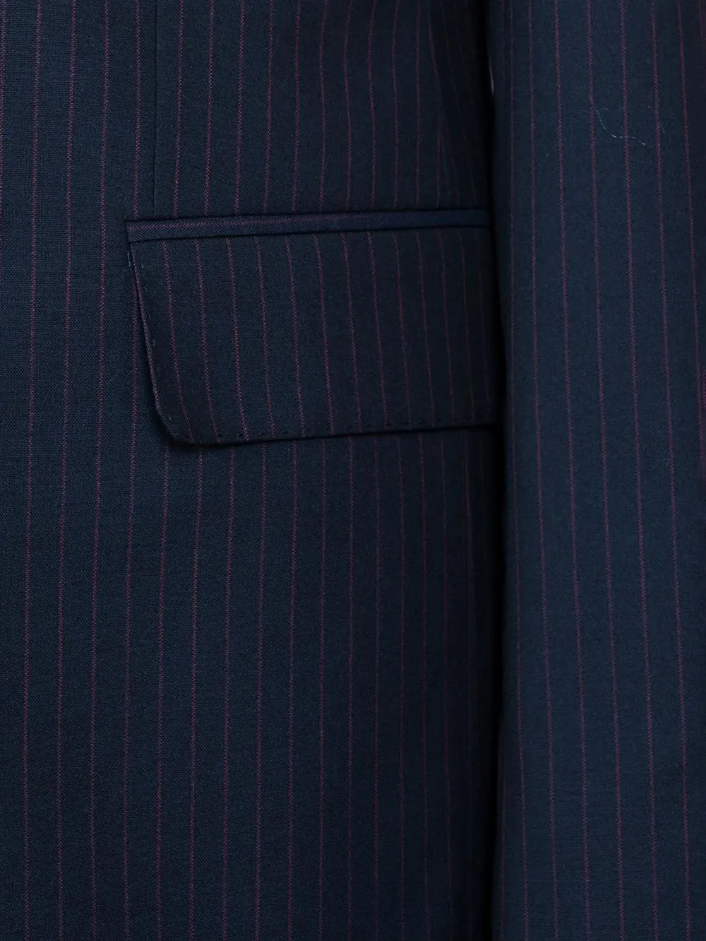 Double Breasted Blue Stripe Bespoke Men Suit Tailored