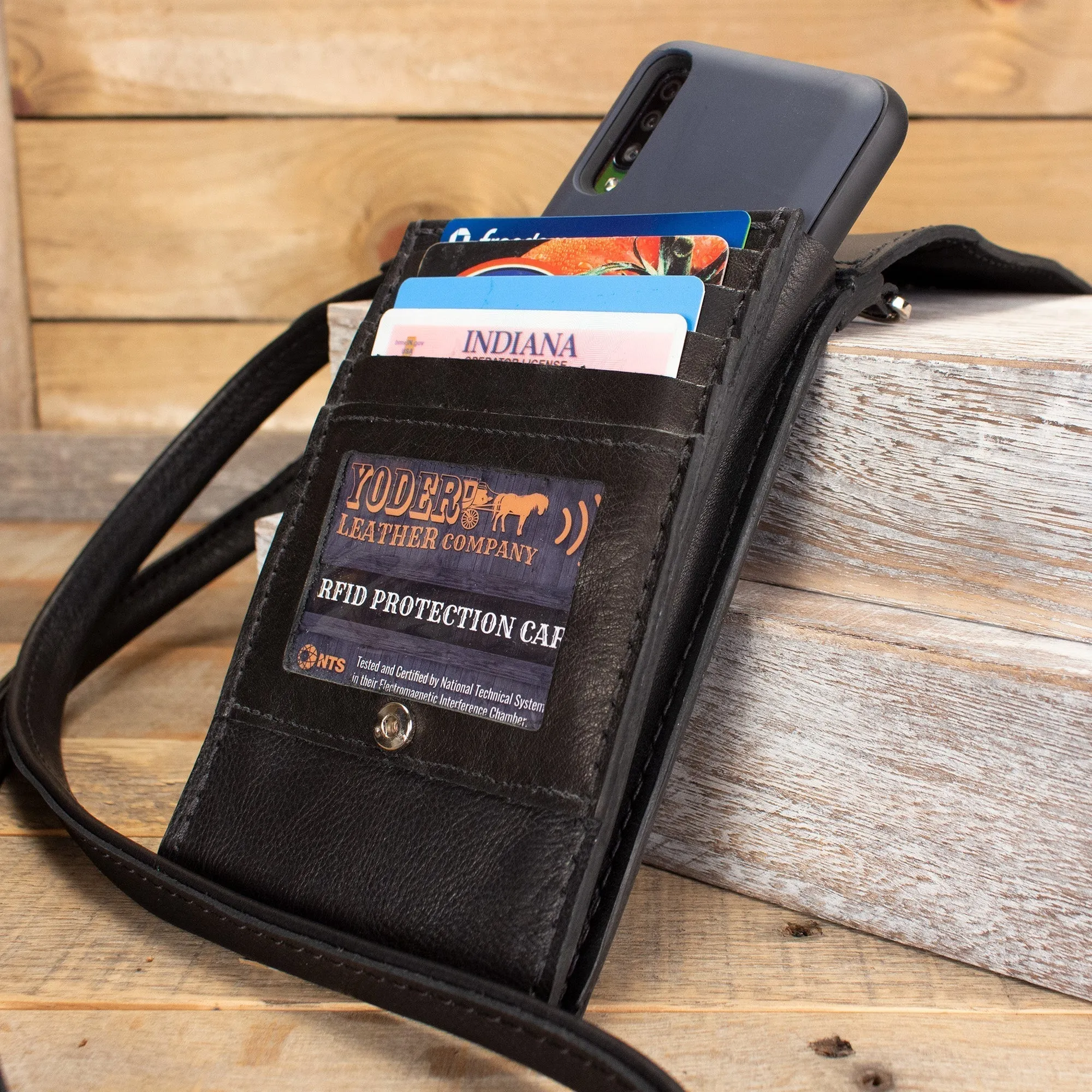 Eel Black Phone Purse