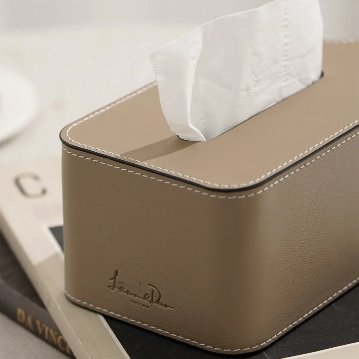 Elegant Leather Tissue Box