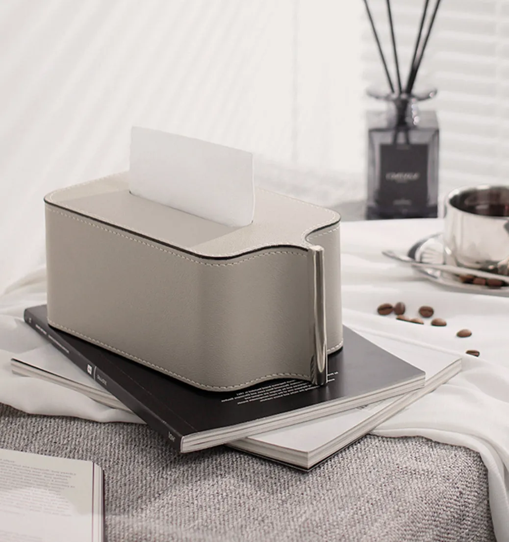 Elegant Leather Tissue Box