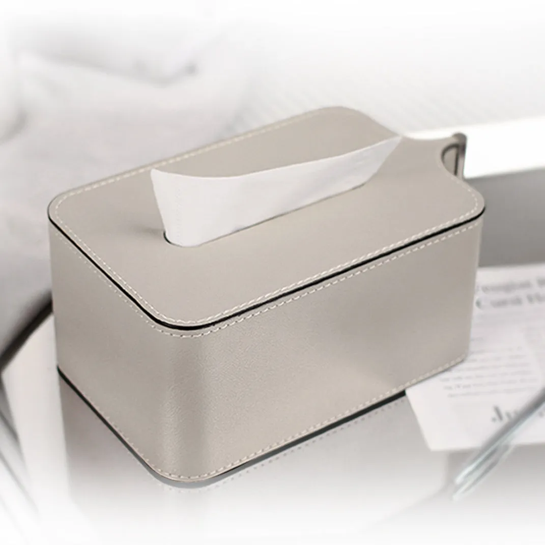 Elegant Leather Tissue Box