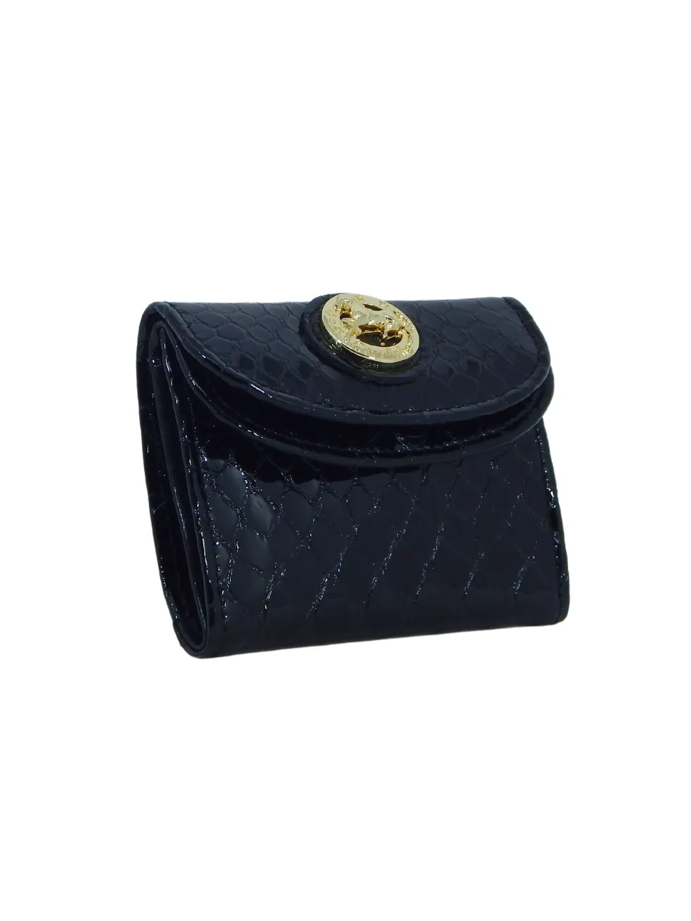 Gallop Compact Patent Leather Wallet