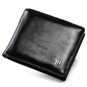 Genuine Leather Wallet Men New Brand Purses for men Black Brown Bifold Wallet Zipper Coin Purse Wallets With Gift Box