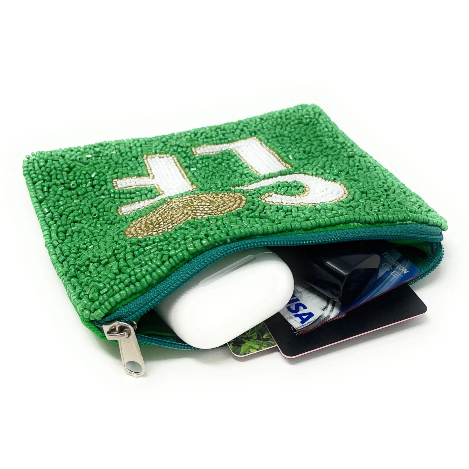 Golf Love Beaded Coin Purse