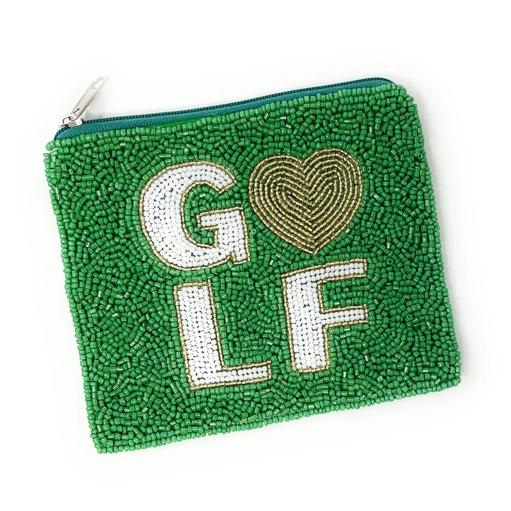 Golf Love Beaded Coin Purse