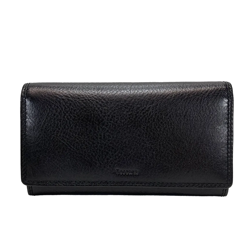 Golunski Flapover Toscana Purse - Style 7-8011 Black