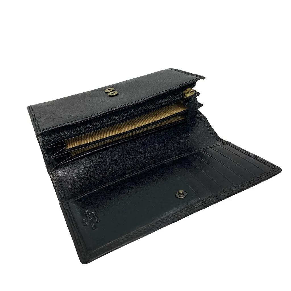 Golunski Flapover Toscana Purse - Style 7-8011 Black