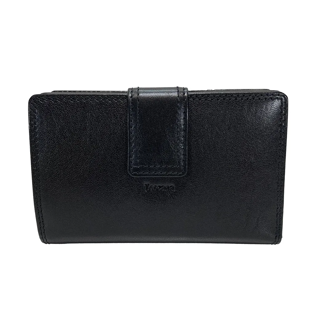 Golunski Tab Flapover Toscana Purse - Style 7- 8015- Black
