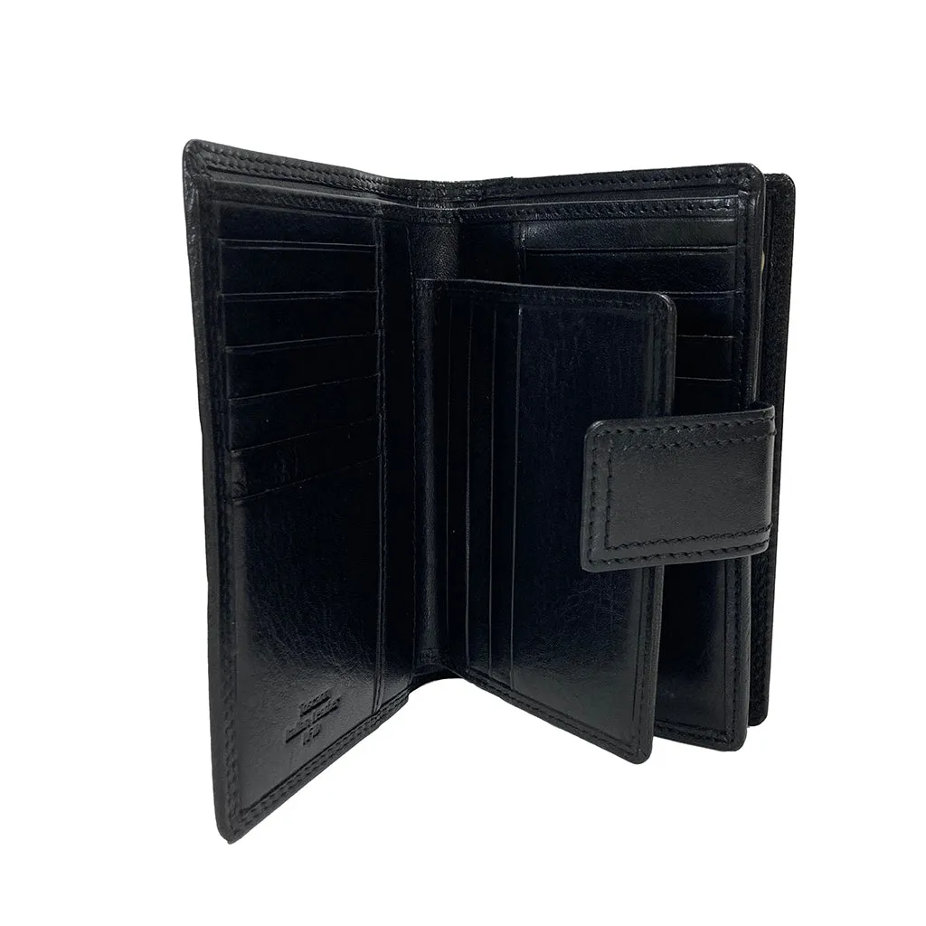 Golunski Tab Flapover Toscana Purse - Style 7- 8015- Black