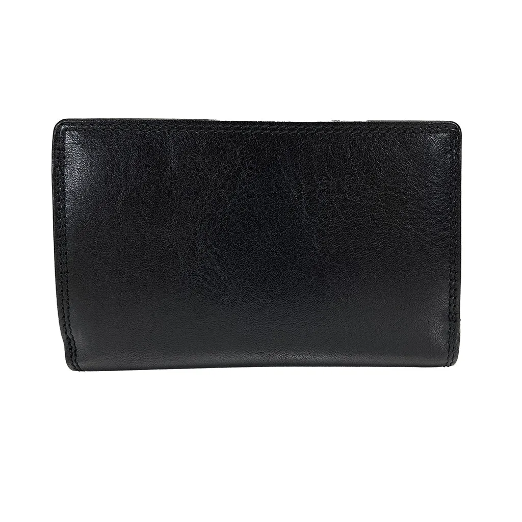 Golunski Tab Flapover Toscana Purse - Style 7- 8015- Black
