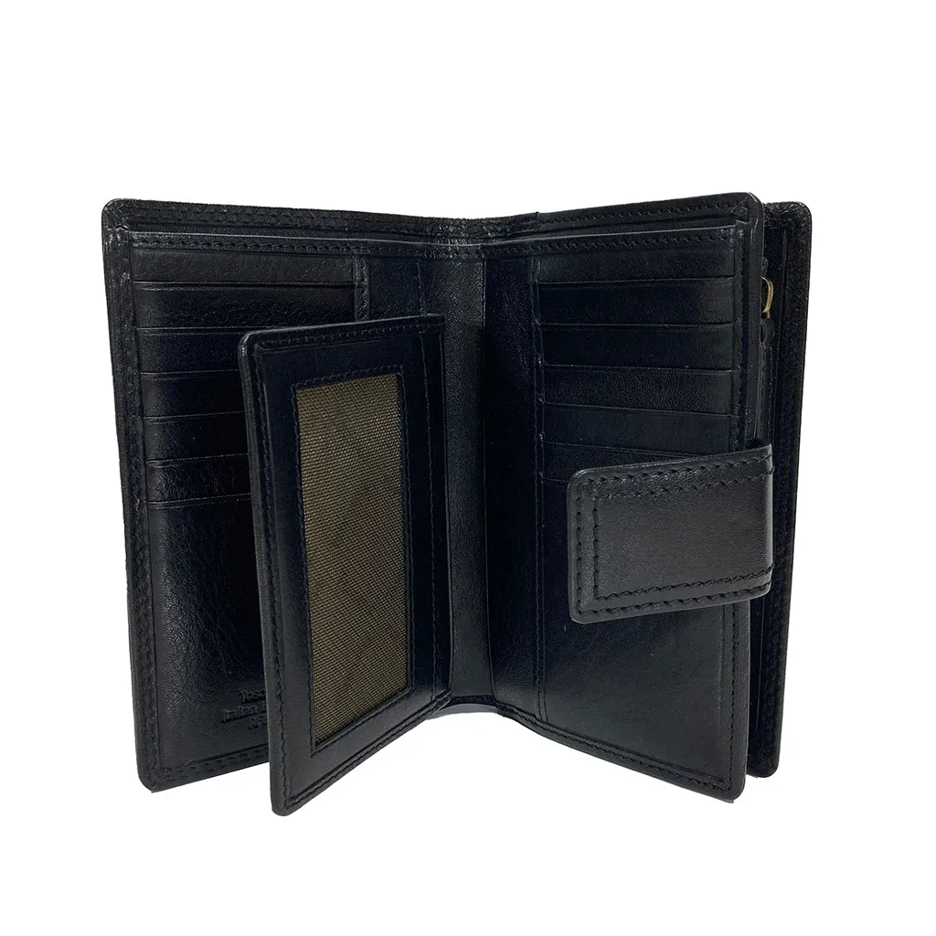 Golunski Tab Flapover Toscana Purse - Style 7- 8015- Black