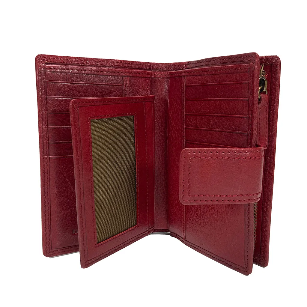 Golunski Tab Flapover Toscana Purse - Style 7- 8015- Red