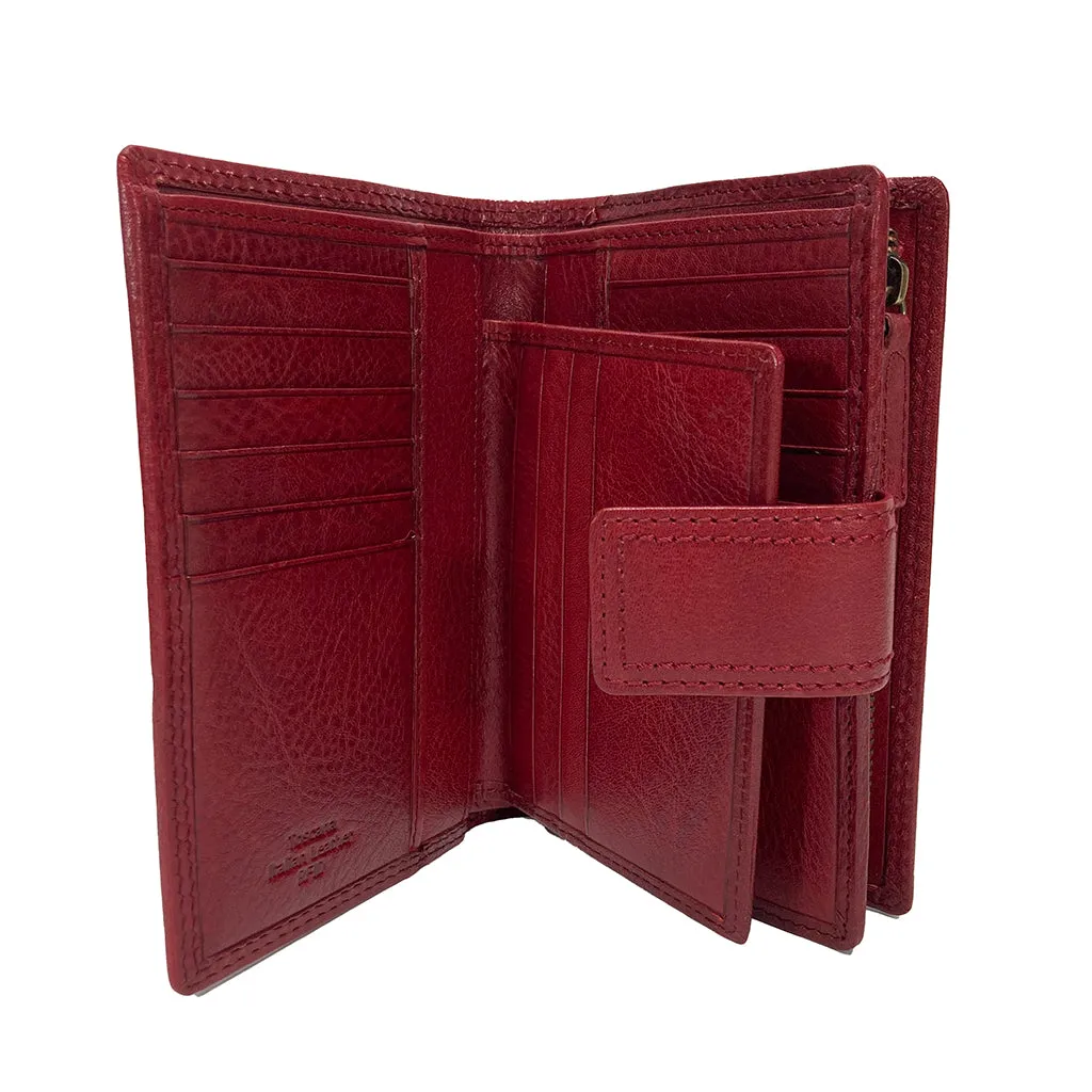 Golunski Tab Flapover Toscana Purse - Style 7- 8015- Red