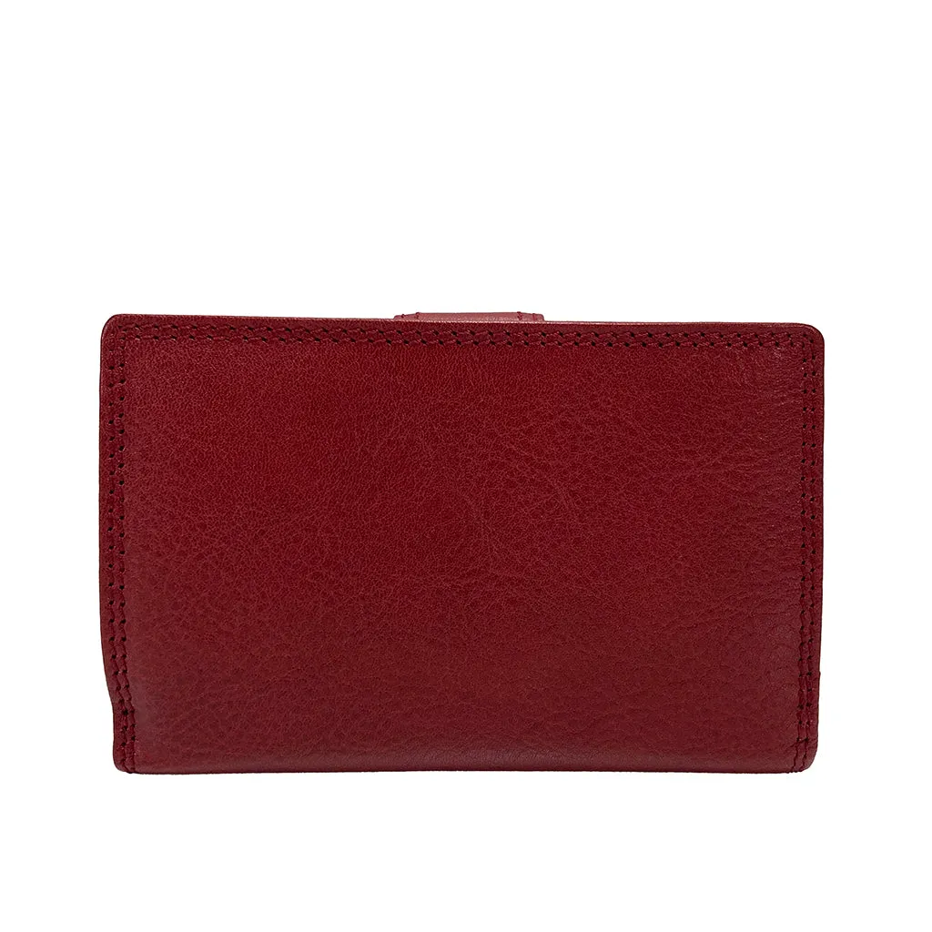Golunski Tab Flapover Toscana Purse - Style 7- 8015- Red