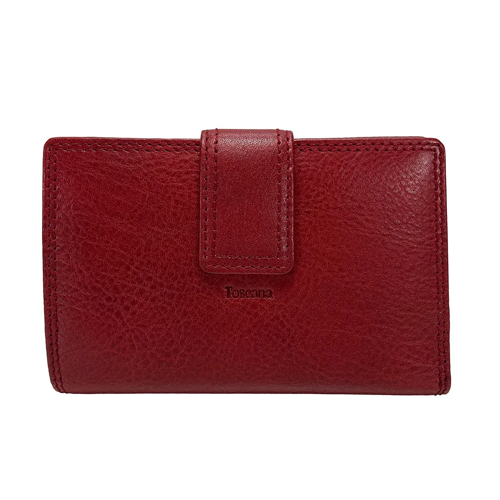 Golunski Tab Flapover Toscana Purse - Style 7- 8015- Red