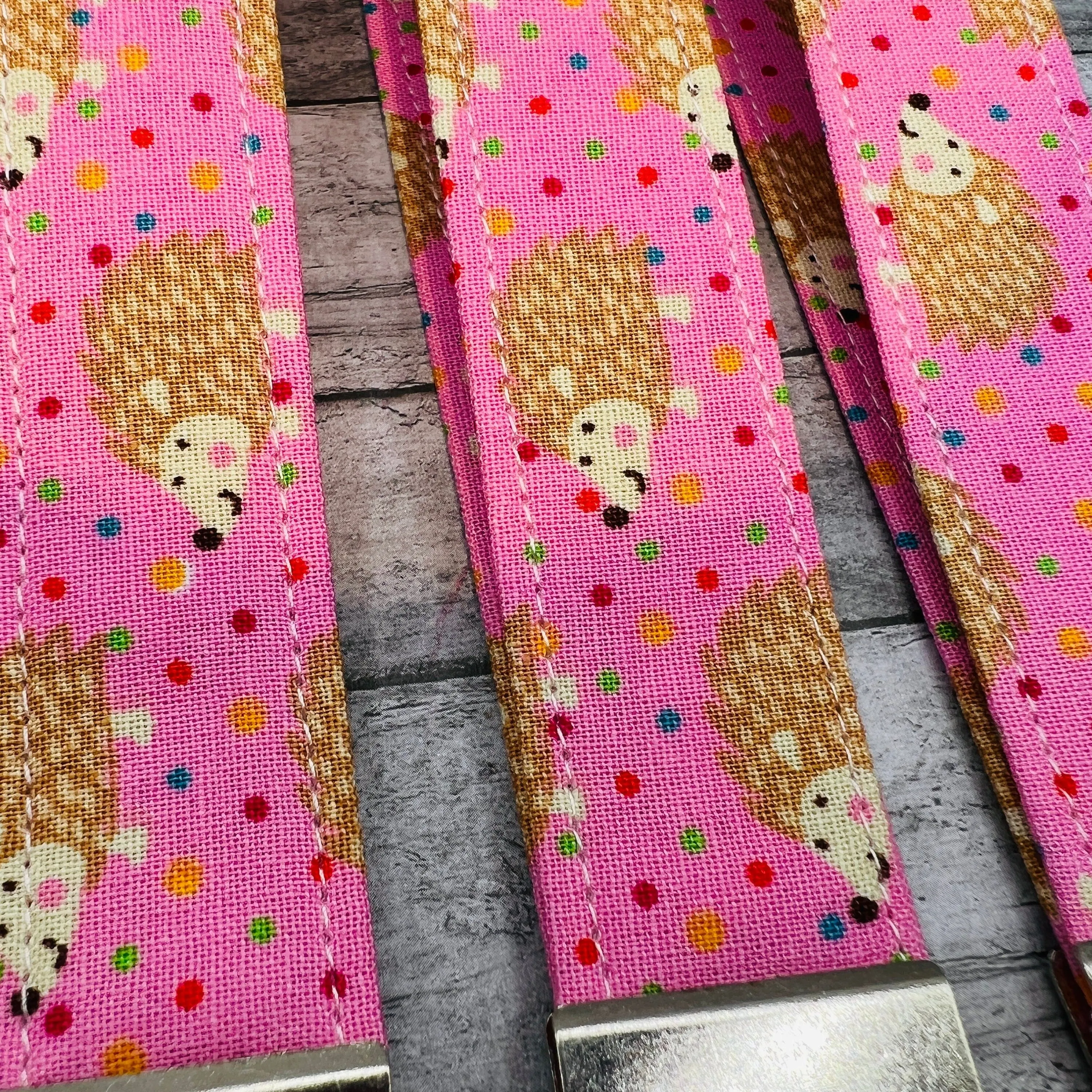 Hedgehog Pink 6" Key Fob