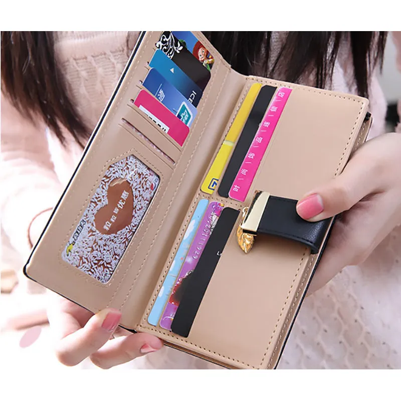 Hollow Leaves Long Wallet For Women