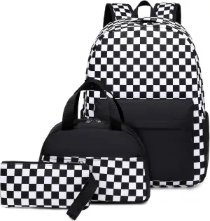 Joyfulife Girls Backpacks Kids Bookbags Teen Backpacks for School Student Backpack with Lunch Box Pencil Bags 3 in 1