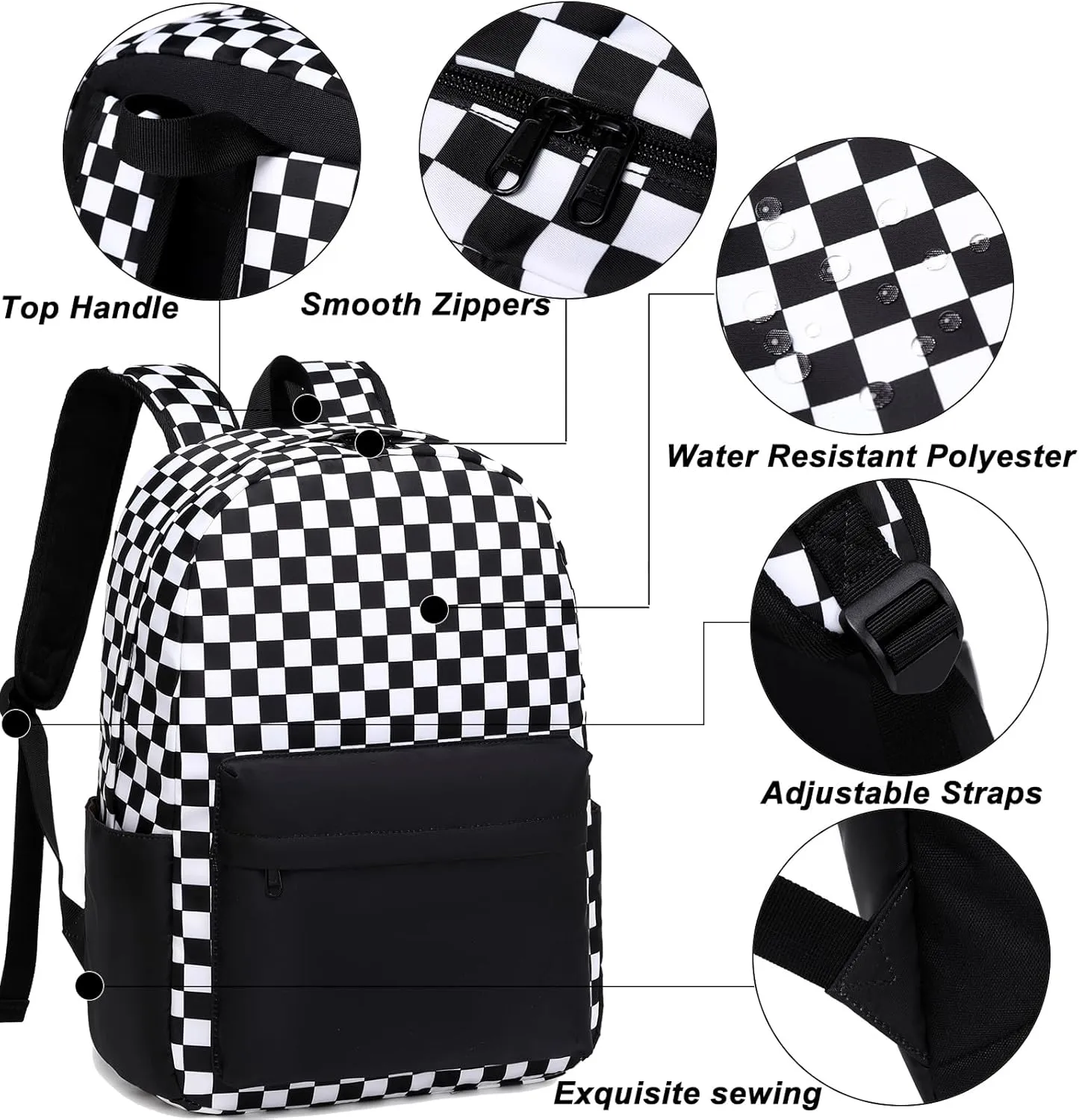 Joyfulife Girls Backpacks Kids Bookbags Teen Backpacks for School Student Backpack with Lunch Box Pencil Bags 3 in 1