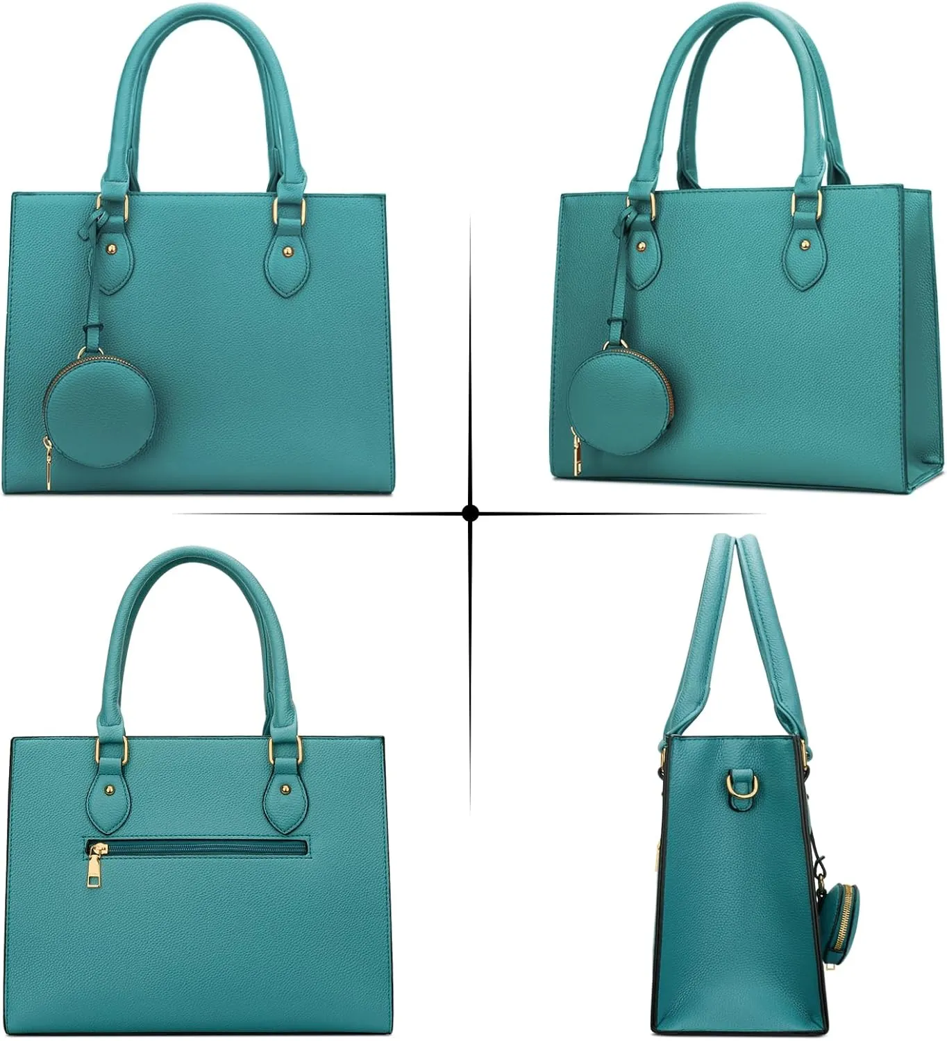 KKXIU Purses and Handbags for Women Vegan Leather Tote Shoulder Bag Ladies Top Handle Satchel with Coin Purse