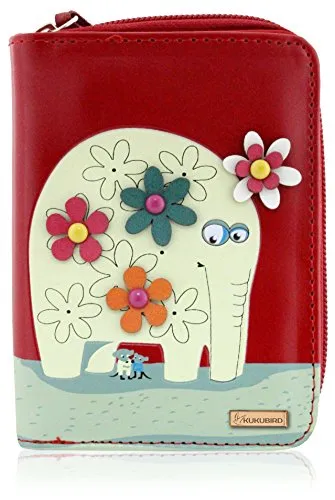 Kukubird Medium Purse Elephant And Mouse Purse - Red